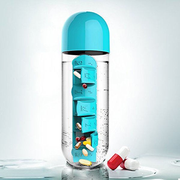 Пляшка для води Pill Vitamin Water Bottle Yellow Пляшка для води Pill Vitamin Water Bottle Yellow