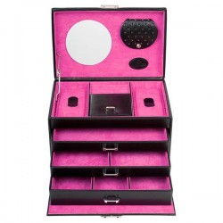 Скринька для прикрас, 9 Black, чорний/рожевий Скринька для прикрас, 9 Black, чорний/рожевий