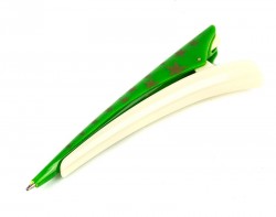 Ручка заколка зелёная