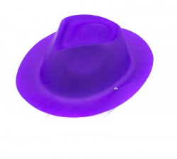 Шляпка мини Мужская пластик фиолетовая 