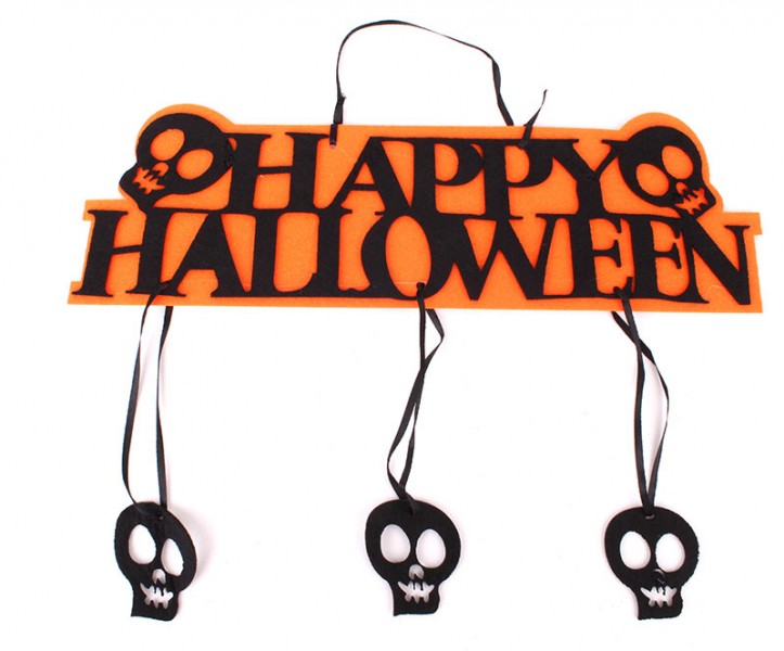 Декор вывеска Хэллоуин с черепками  Декор вывеска Хэллоуин с черепками