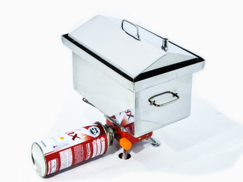 Коптильня для туристів у комплекті з газовою пічкою Коптильня для туристів у комплекті з газовою пічкою