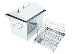 Коптильня нержавіюча 410х320х350 мм товщина корпусу 2мм термометр в комплекті Коптильня нержавіюча 410х320х350 мм товщина корпусу 2мм термометр в комплекті