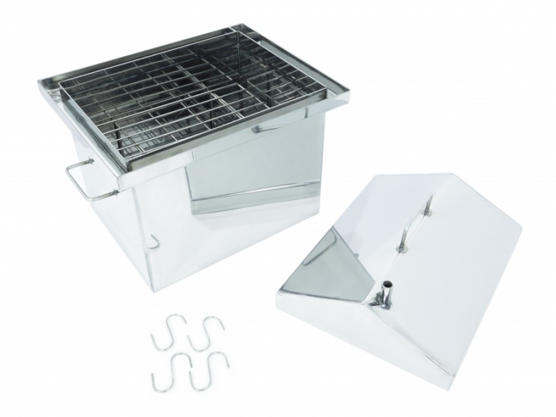 Коптильня нержавіюча 410х320х350 мм товщина корпусу 2мм термометр в комплекті Коптильня нержавіюча 410х320х350 мм товщина корпусу 2мм термометр в комплекті