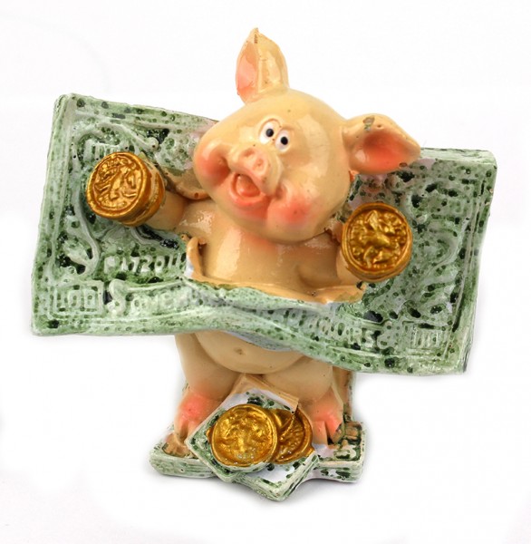 Порося з доларом . Порося з доларом .