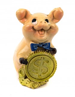 Символ года статуэтка Свинка с монетой Символ года статуэтка Свинка с монетой
