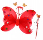 Крылья бабочки с цветочками набор  красные