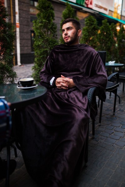 Плед із рукавами HOMELY LUXURY шоколадний Плед із рукавами HOMELY LUXURY шоколадний