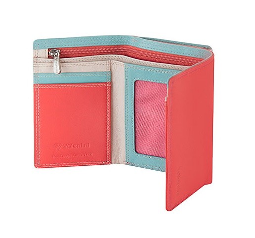 Гаманець шкіряний Valentini, Рожевий Гаманець шкіряний Valentini, Рожевий
