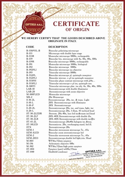 Мікроскоп Optika S-10-P 20x-40x Bino Stereo Мікроскоп Optika S-10-P 20x-40x Bino Stereo