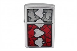  ZIPPO 24850 SUITED EMBLEM SATIN 