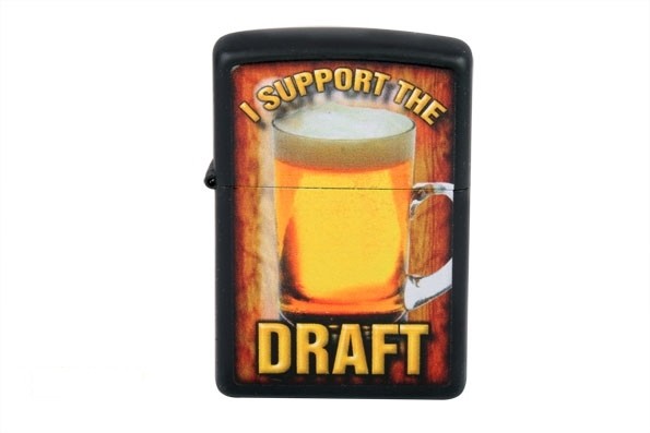 Запальничка ZIPPO 28294 I SUPPORT THE DRAFT BLACK MATTE Запальничка ZIPPO 28294 I SUPPORT THE DRAFT BLACK MATTE