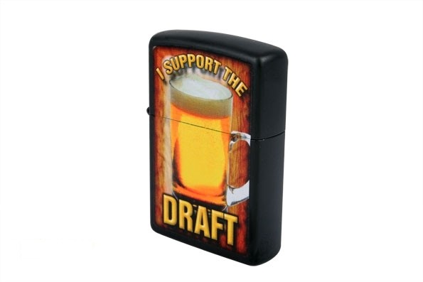 Запальничка ZIPPO 28294 I SUPPORT THE DRAFT BLACK MATTE Запальничка ZIPPO 28294 I SUPPORT THE DRAFT BLACK MATTE