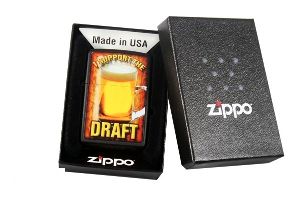 Запальничка ZIPPO 28294 I SUPPORT THE DRAFT BLACK MATTE Запальничка ZIPPO 28294 I SUPPORT THE DRAFT BLACK MATTE