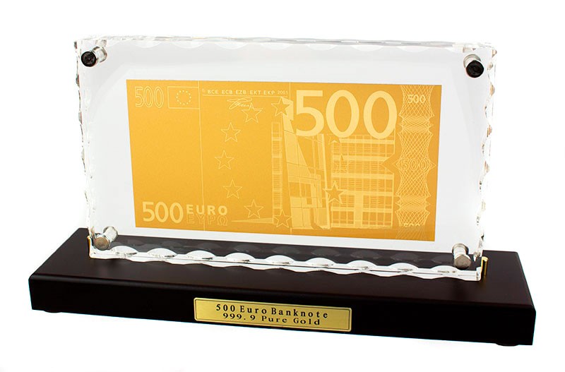 Золотая купюра 500 евро