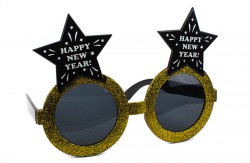 Очки Happy new year звезды золотые Очки Happy new year звезды золотые