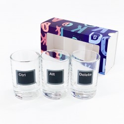 Набір чарок Ctrl+alt+dlt синій Набір чарок Ctrl+alt+dlt синій