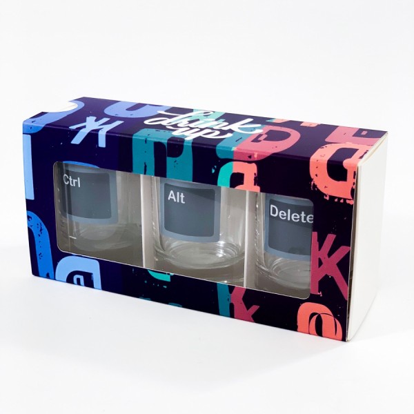 Набір чарок Ctrl+alt+dlt синій Набір чарок Ctrl+alt+dlt синій