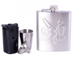 Набір подарунковий з флягою для чоловіків Рибалка Набір подарунковий з флягою для чоловіків Рибалка