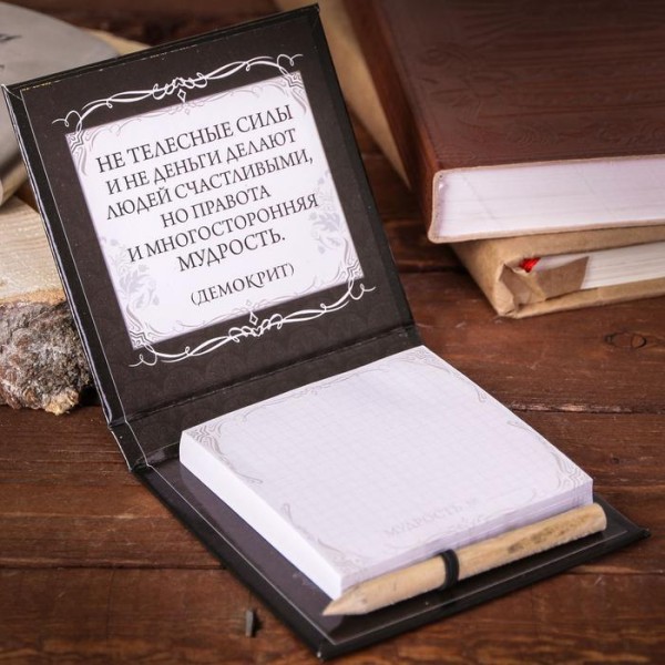 Футляр для паперу з олівцем Мої мудрі думки, 100 аркушів Футляр для паперу з олівцем Мої мудрі думки, 100 аркушів