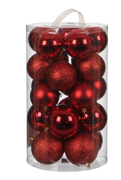 Елочные шарики House of Seasons комплект красный 23 шт Елочные шарики House of Seasons комплект красный 23 шт