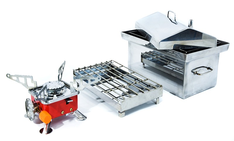 Коптильня для туристів у комплекті з газовою пічкою Коптильня для туристів у комплекті з газовою пічкою