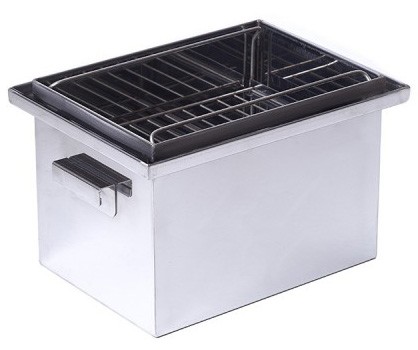 Коптильня з нержавіючої сталі кришка будиночком 400х300х310 товщина 2мм Коптильня з нержавіючої сталі кришка будиночком 400х300х310 товщина 2мм