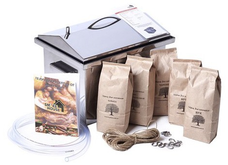 Коптильня з нержавіючої сталі кришка будиночком 400х300х310 товщина 2мм Коптильня з нержавіючої сталі кришка будиночком 400х300х310 товщина 2мм