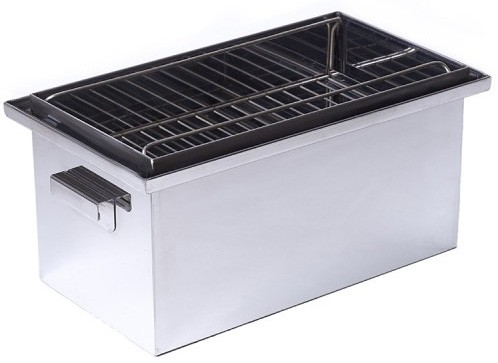 Коптильня з гідрозатвором 520х300х310 кришка "Будиночок" з термометром товщина 2мм Коптильня з гідрозатвором 520х300х310 кришка "Будиночок" з термометром товщина 2мм