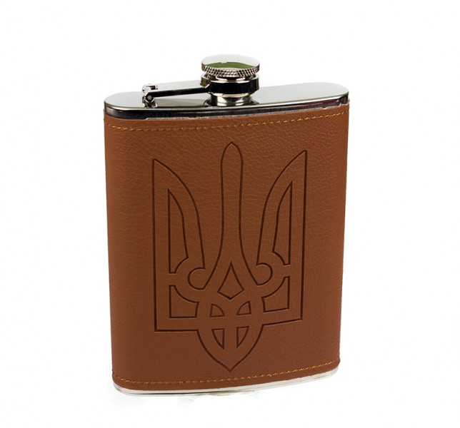 Фляга шкіряна Україна з тисненням Фляга шкіряна Україна з тисненням