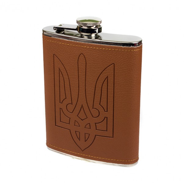 Фляга шкіряна Україна з тисненням Фляга шкіряна Україна з тисненням