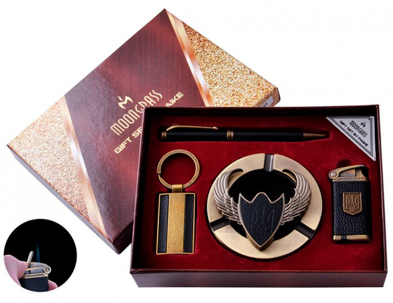 Подарунковий набір Україна 4в1 : Запальничка, Попільничка, Ручка, Брелок. Подарунковий набір Україна 4в1 : Запальничка, Попільничка, Ручка, Брелок.
