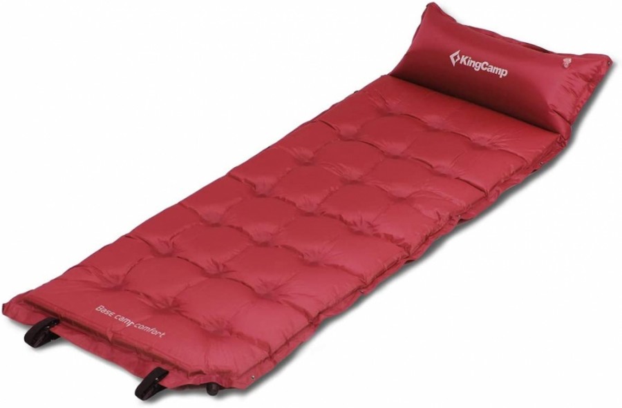 Килимок KingCamp Base Camp Comfort KM3560 wine red, що самонадувається Килимок KingCamp Base Camp Comfort KM3560 wine red, що самонадувається