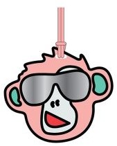 STYLE-IT / Peachy Pink Fun  Monkey Fun Tag (12,2x9x0,5)
