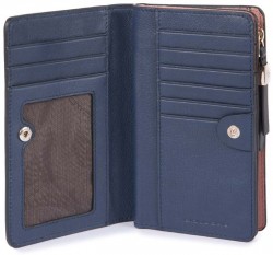 Портмоне верт. з відділ. для монет на блискавці з RFID захистом (9,5x15,5x2,5) CIRCLE/N.Blue Портмоне верт. з відділ. для монет на блискавці з RFID захистом (9,5x15,5x2,5) CIRCLE/N.Blue