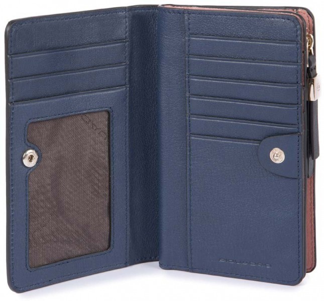 Портмоне верт. з відділ. для монет на блискавці з RFID захистом (9,5x15,5x2,5) CIRCLE/N.Blue Портмоне верт. з відділ. для монет на блискавці з RFID захистом (9,5x15,5x2,5) CIRCLE/N.Blue