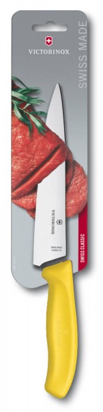 Кухонный нож SwissClassic Carving 19см с желт. ручкой (блистер) Кухонный нож SwissClassic Carving 19см с желт. ручкой (блистер)