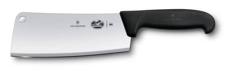 Кухонний ніж Fibrox Cleaver 18см великий для м'яса з чорною ручкою . Кухонний ніж Fibrox Cleaver 18см великий для м'яса з чорною ручкою .