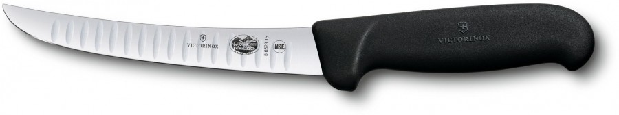 Кухонний ніж Fibrox Boning 15см рифл. обвалочний з чорн. ручкою . Кухонний ніж Fibrox Boning 15см рифл. обвалочний з чорн. ручкою .