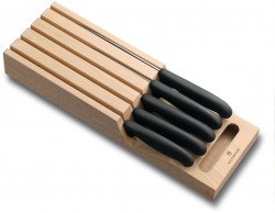 Набір кухонний Fibrox In-Drawer 5шт з чорною ручкою з підставкою (5 ножів) . Набір кухонний Fibrox In-Drawer 5шт з чорною ручкою з підставкою (5 ножів) .