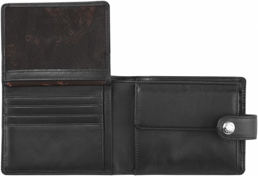 Портмоне на кнопці (12x9,5x3) BROOKLYN/Black Портмоне на кнопці (12x9,5x3) BROOKLYN/Black