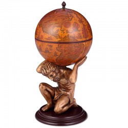 Глобус бар напольный Atlas коричневый 42016R-GR