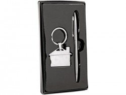 Набір подарунковий "Будиночок", сріблястий Набір подарунковий "Будиночок", сріблястий