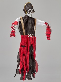 Подвесной декор Скелет пират в красном