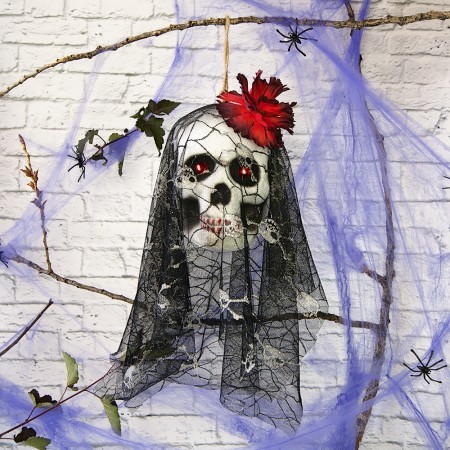 Череп готичний чорний Валькірія з білим Череп готичний чорний Валькірія з білим