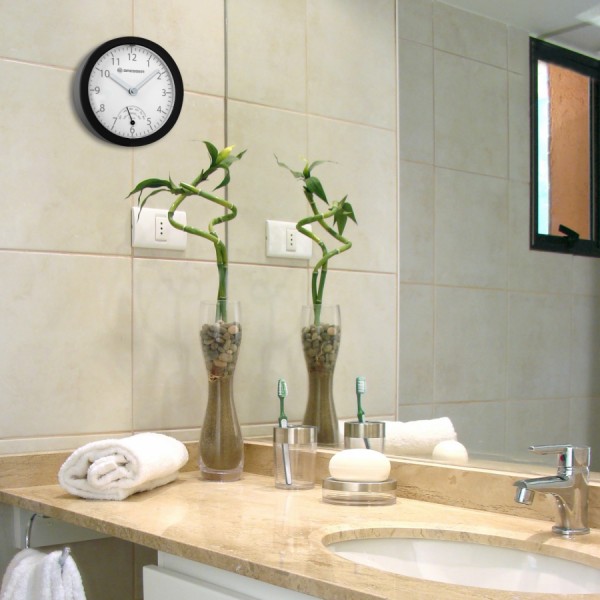 Часы настенные Bresser MyTime Bath mini Black (8020115CM3QUA) Часы настенные Bresser MyTime Bath mini Black (8020115CM3QUA)