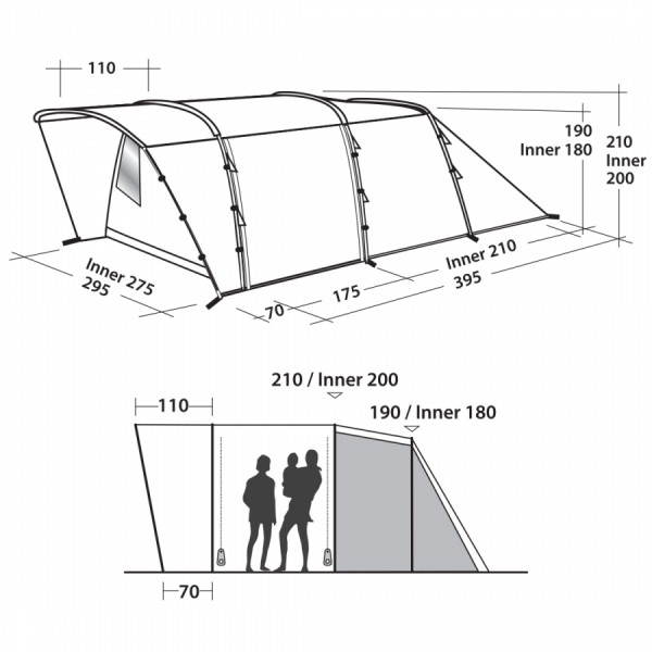 Намет Easy Camp Palmdale 500 Forest Green Намет Easy Camp Palmdale 500 Forest Green