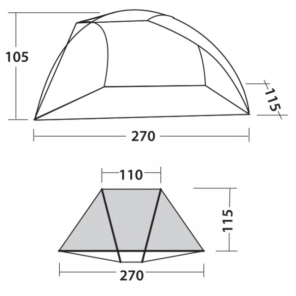 Намет Easy Camp Beach 50 Ocean Blue Намет Easy Camp Beach 50 Ocean Blue