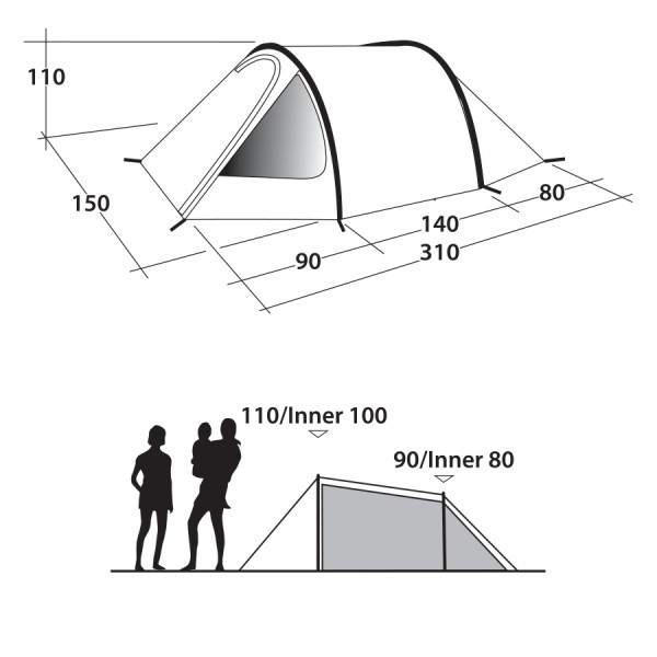 Намет Outwell Earth 2 Blue Намет Outwell Earth 2 Blue