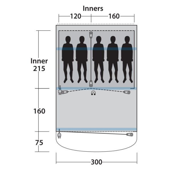 Намет Outwell Lindale 5PA Blue Намет Outwell Lindale 5PA Blue